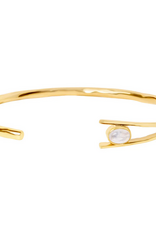 Lila Cuff with Moonstone - Gold