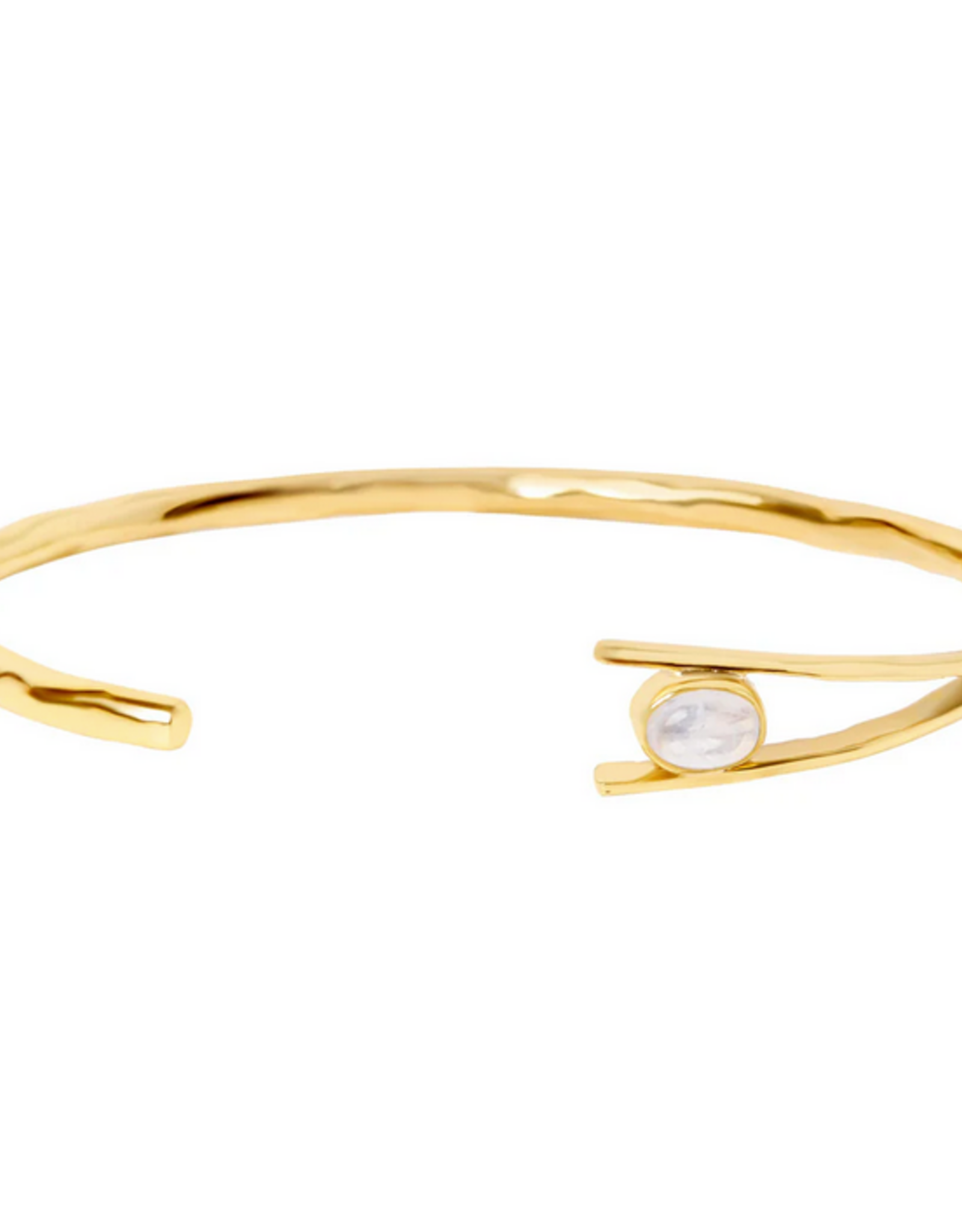 Lila Cuff with Moonstone - Gold