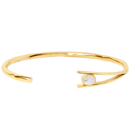 Lila Cuff with Moonstone - Gold