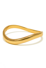 Wave Click Bangle - Gold