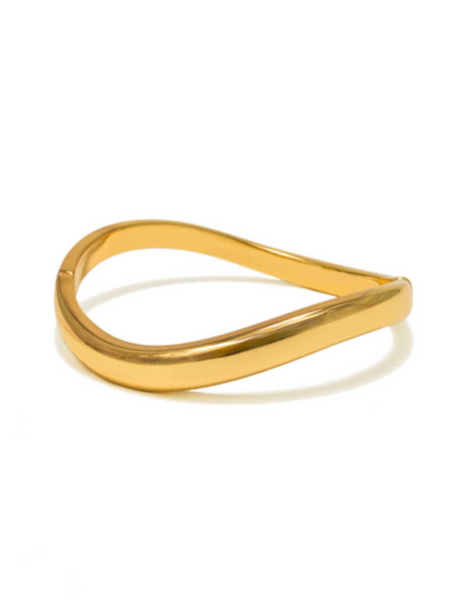 Wave Click Bangle - Gold