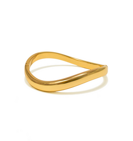 Wave Click Bangle - Gold