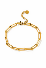 Bold Paperclip Bracelet - Gold