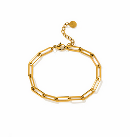 Bold Paperclip Bracelet - Gold