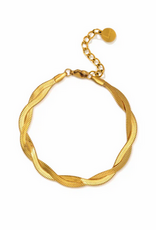 Josie Twist Herringbone Bracelet - Gold