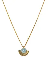 Moonpetal Pendant Necklace - Sky