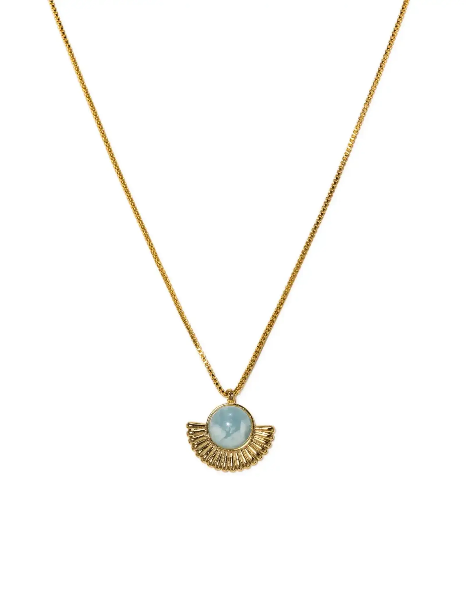 Moonpetal Pendant Necklace - Sky