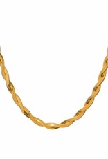 Josie Twist Herringbone Necklace - Gold