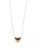 Poetic Puffy Heart Necklace - Gold