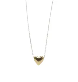 Poetic Puffy Heart Necklace - Gold