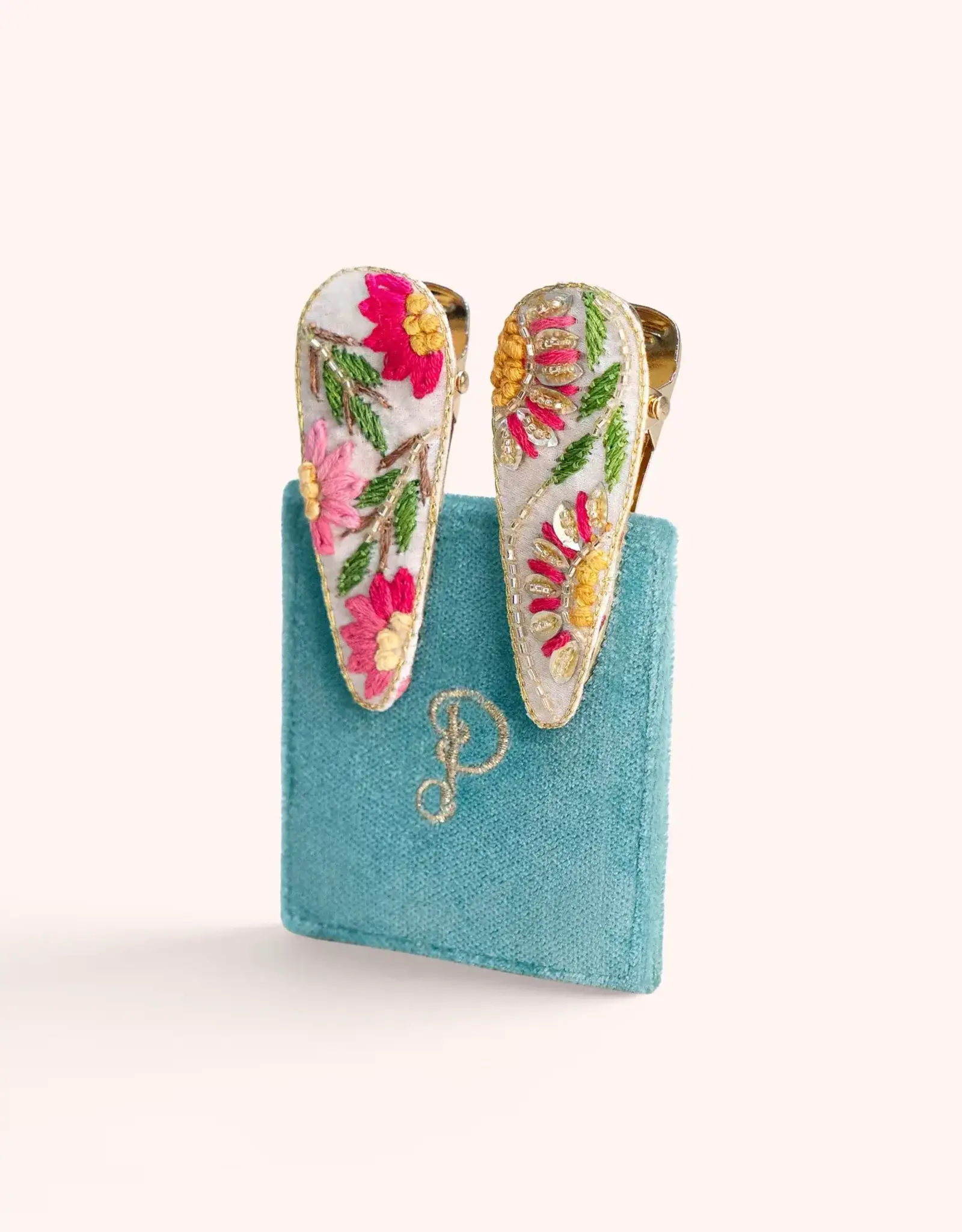 Cream Flora Hair Clip