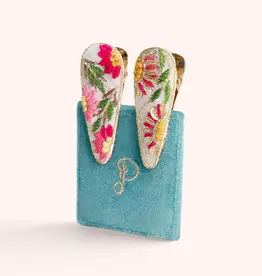 Cream Flora Hair Clip