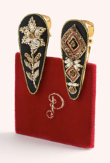 Midnight Floral and Deco (Red) Hair Clip