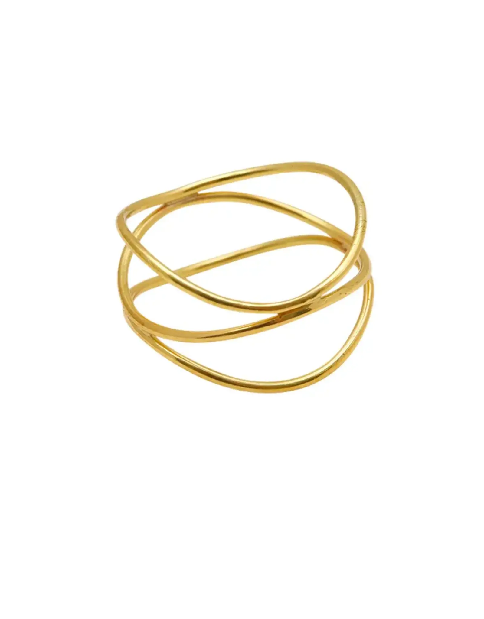 Fine Triple Wrap Ring - Gold