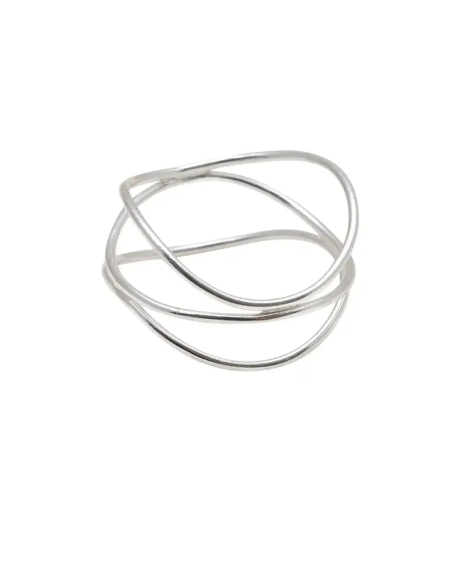 Fine Triple Wrap Ring - Silver