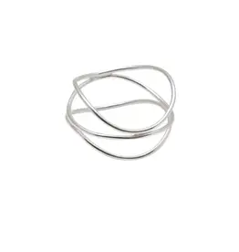 Fine Triple Wrap Ring - Silver