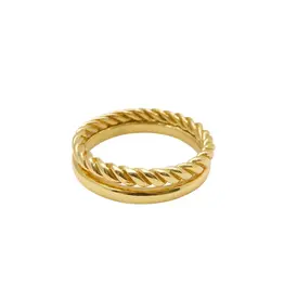Double Wrap Ring - Gold