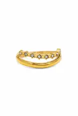 Saturn Double Ring - Gold