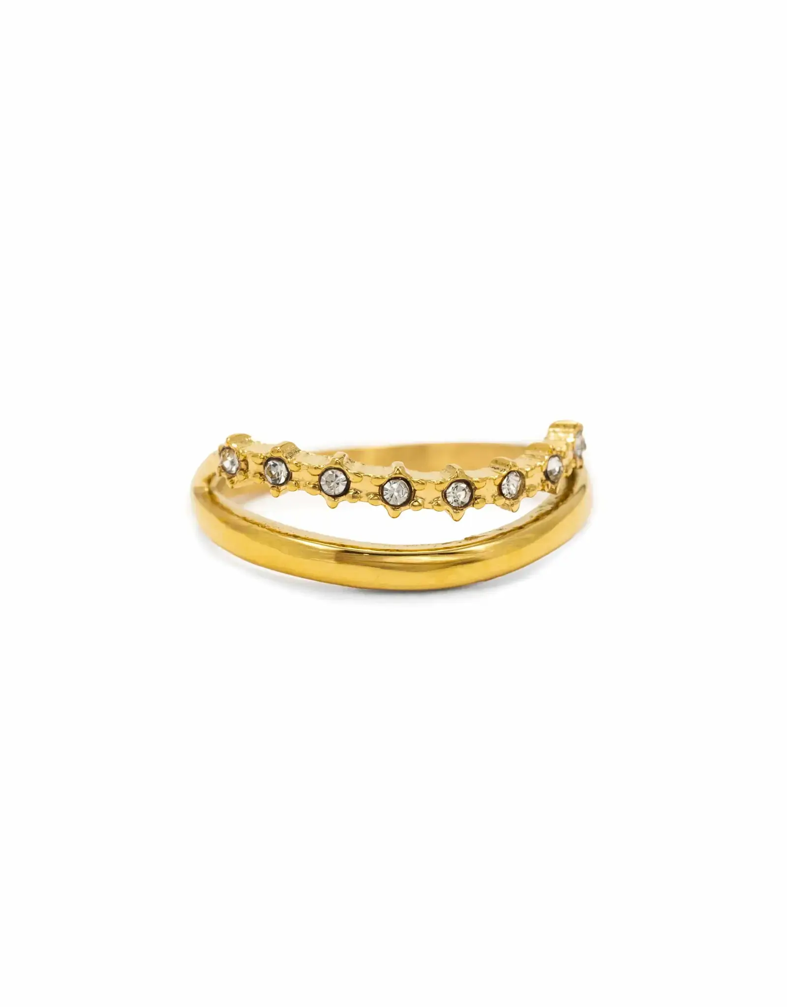 Saturn Double Ring - Gold