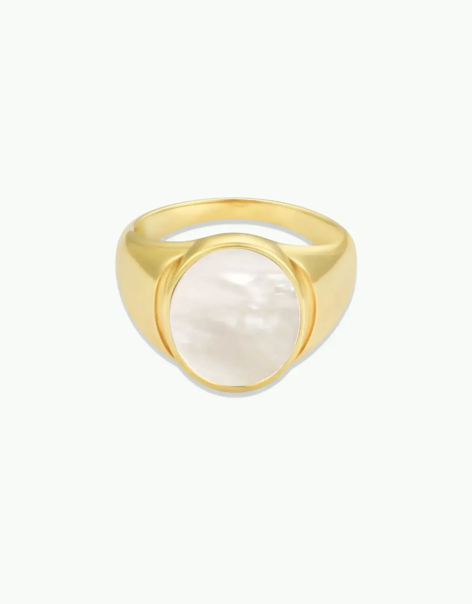 Mother of Pearl Signet Ring