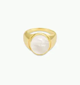 Mother of Pearl Signet Ring
