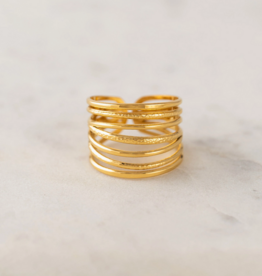 Parallel Ring - Gold - Size 7