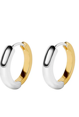 Karma Gold & Silver Hoop Earrings