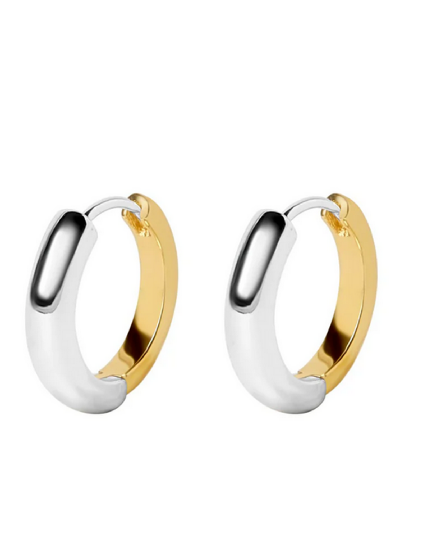 Karma Gold & Silver Hoop Earrings