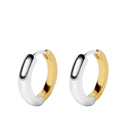 Karma Gold & Silver Hoop Earrings