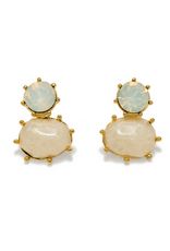 Marbelle Stud Earrings - White
