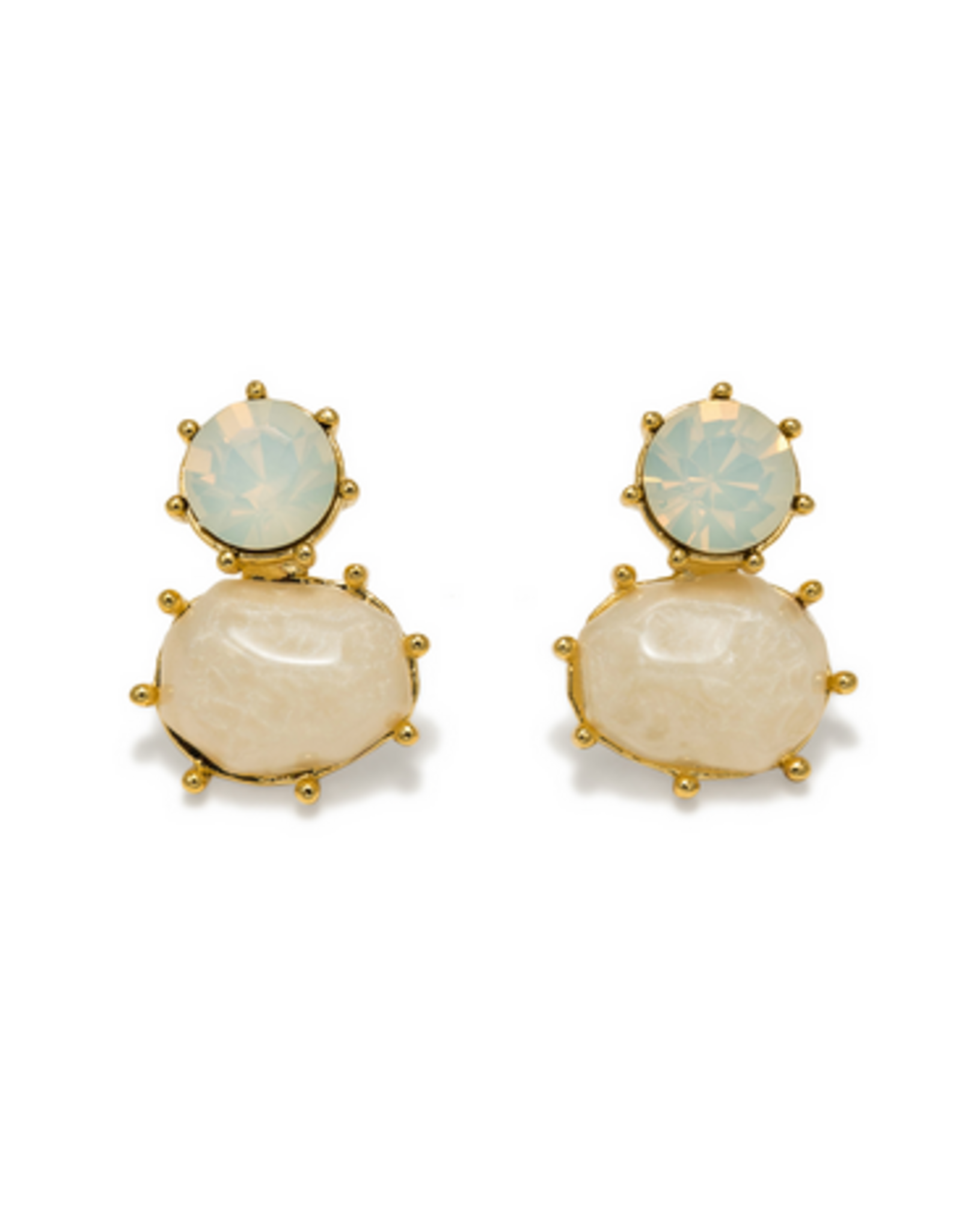 Marbelle Stud Earrings - White