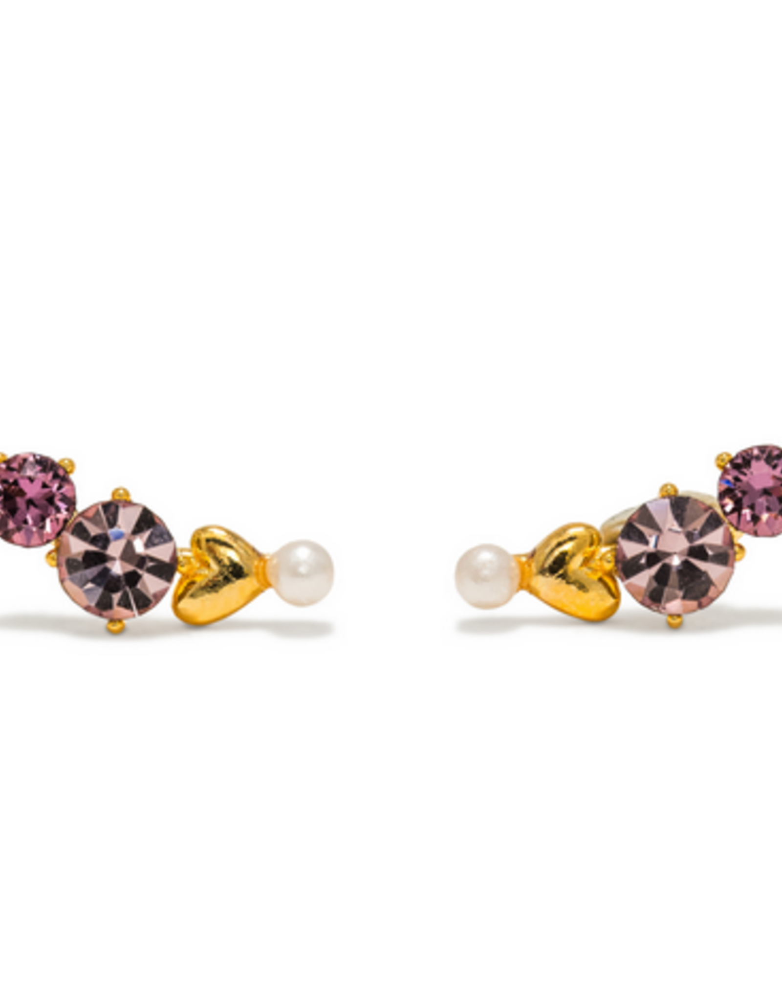 Amorette Climber Earrings - Pink