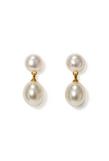Positano Pearl Drop Earrings - Gold