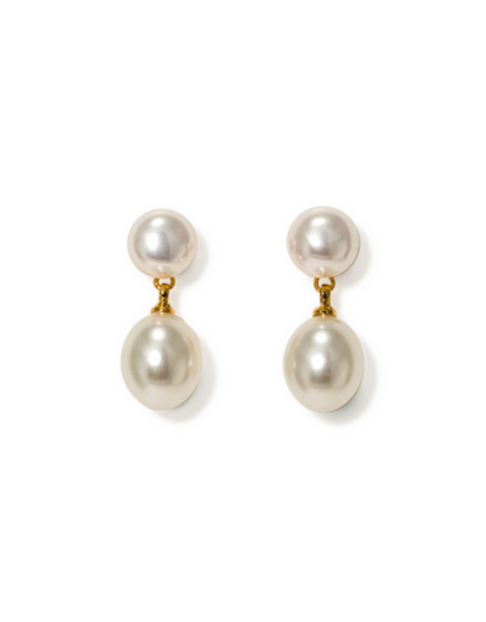 Positano Pearl Drop Earrings - Gold