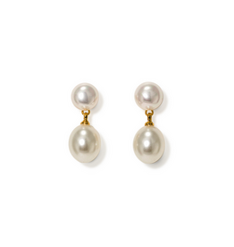 Positano Pearl Drop Earrings - Gold