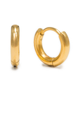 Tube 10mm Huggie Earrings - Gold