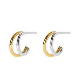 Olivia Gold & Silver Hoop Earrings