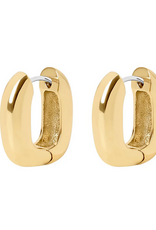 May Square Chunky Hoop Earrings - Gold