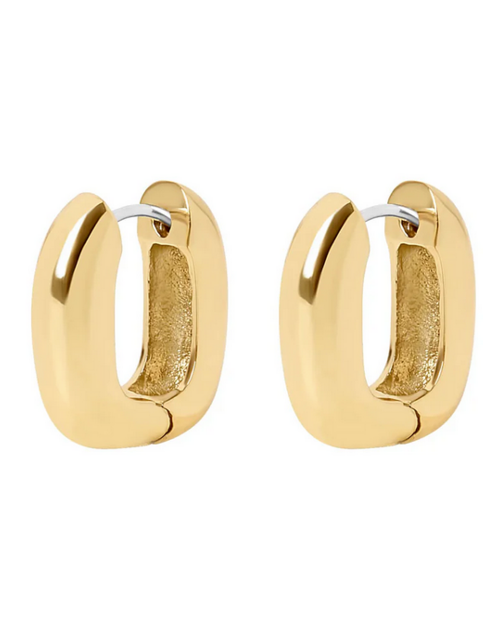 May Square Chunky Hoop Earrings - Gold