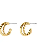 Adina Double Circle Huggie Earrings - Gold