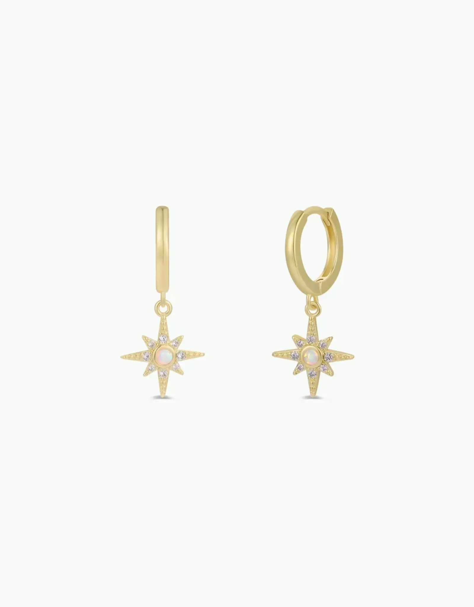 Celestial Starburst Mini Hoop Earrings