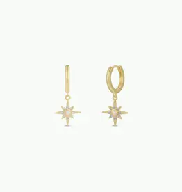 Celestial Starburst Mini Hoop Earrings