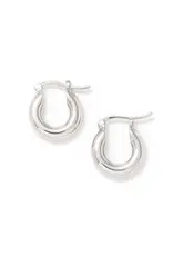 Demi Fine Chunky Hinge Hoop Earrings - Silver
