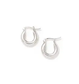 Demi Fine Chunky Hinge Hoop Earrings - Silver
