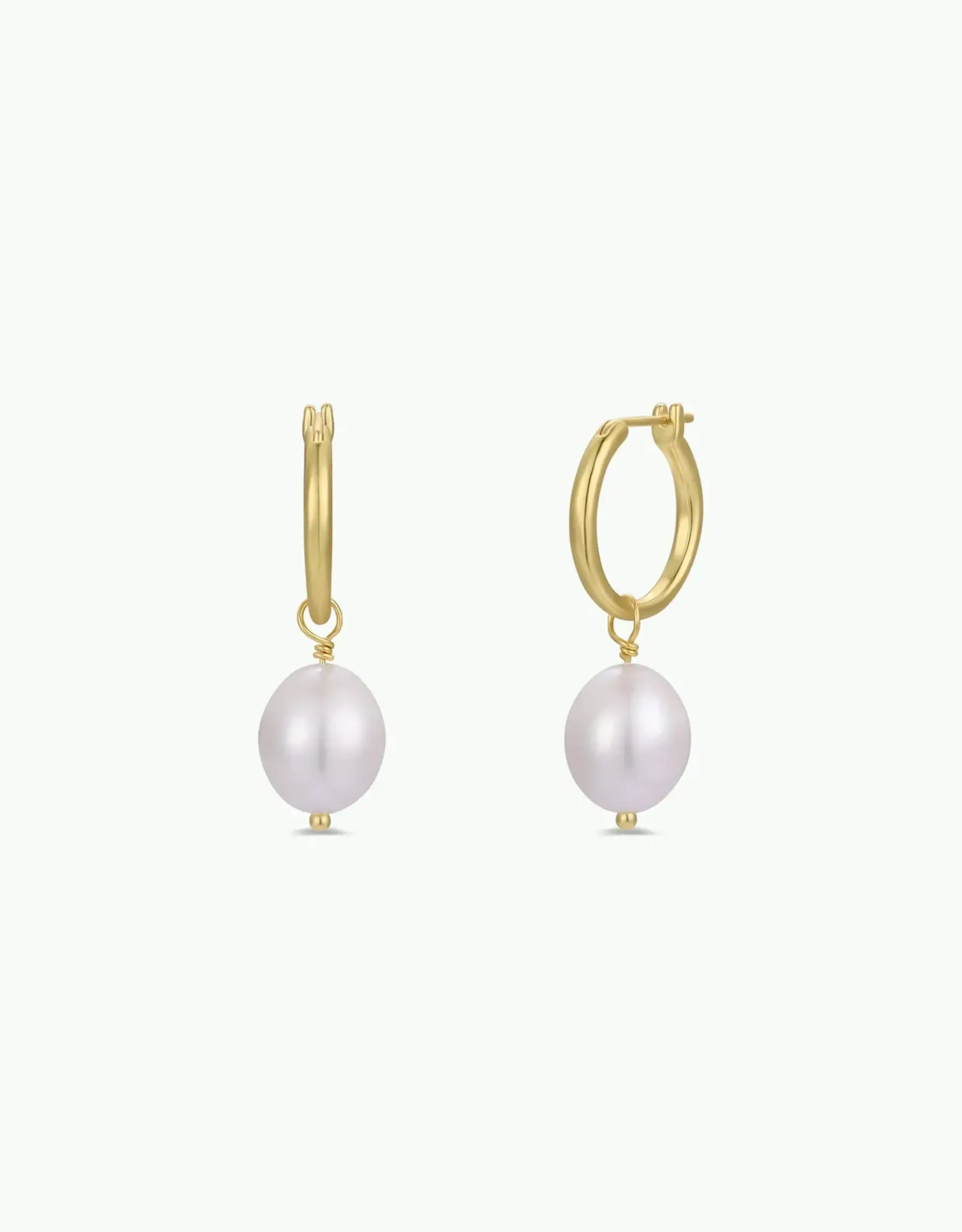Gold Pearl Drop Earrings