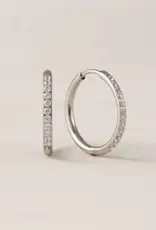 Evie Hoop Earrings  20mm - Silver