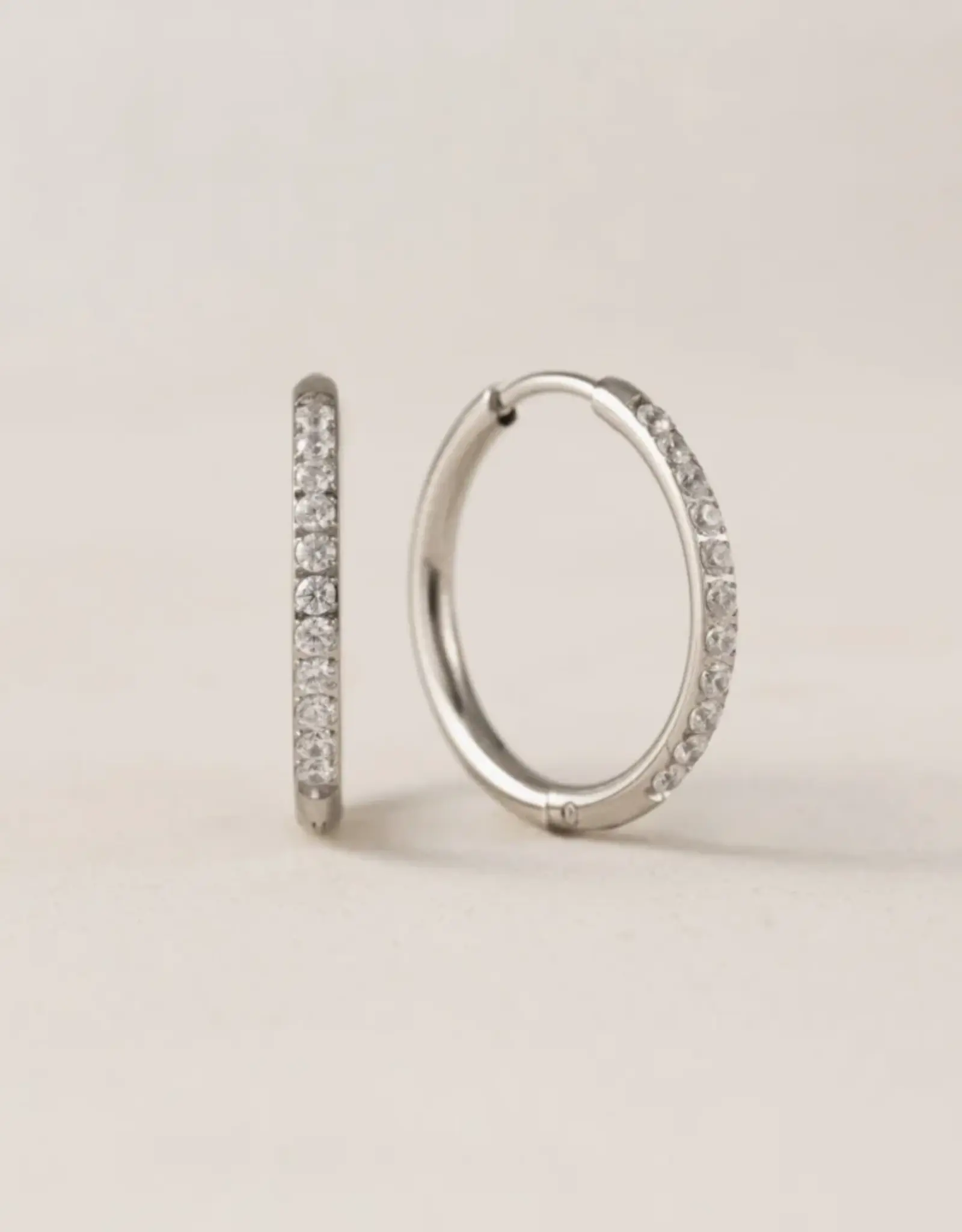 Evie Hoop Earrings  20mm - Silver