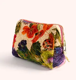 Cream Posy Quilted Wash Bag