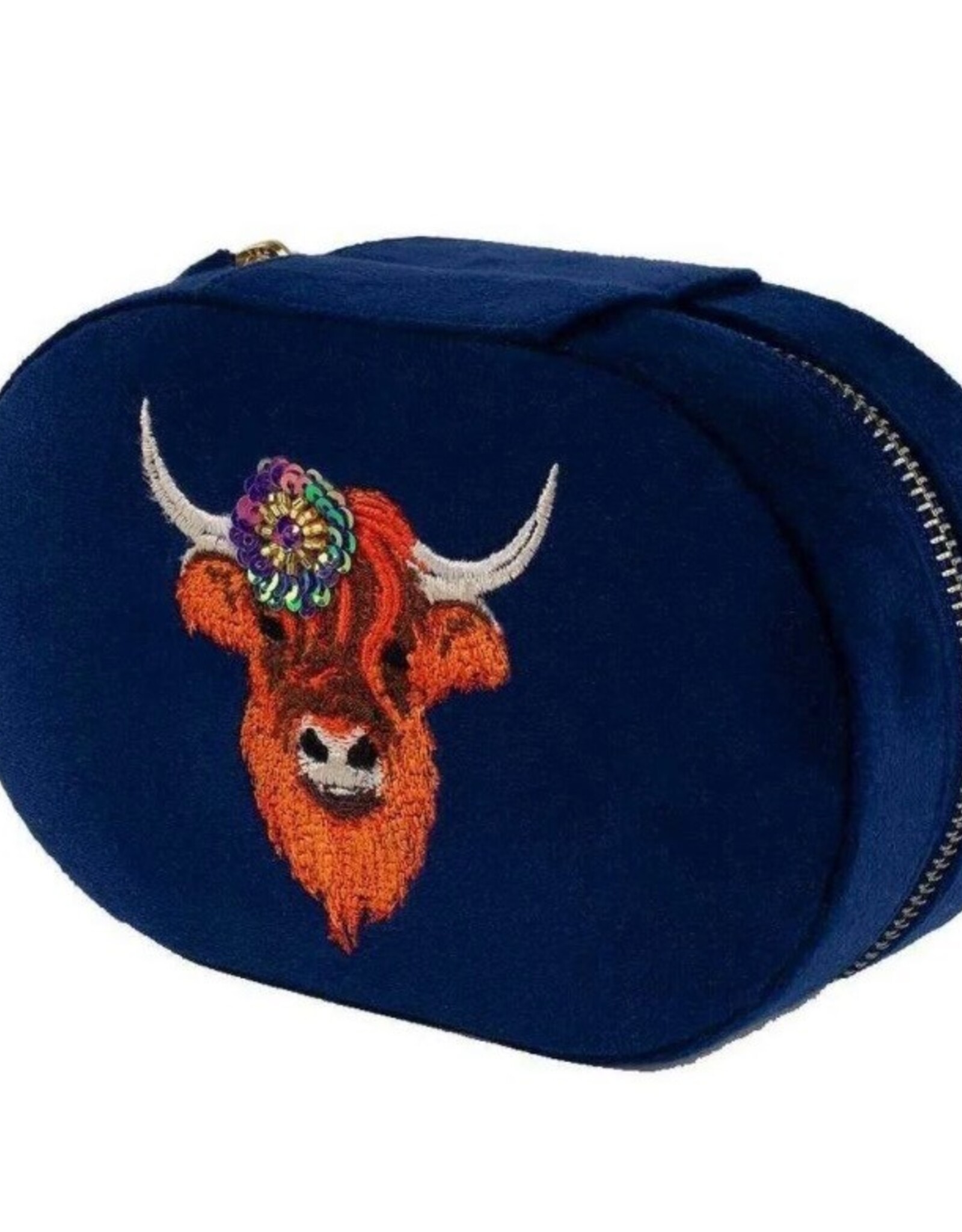Highland Cow Oval Jewelry Box