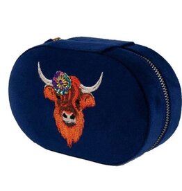 Highland Cow Oval Jewelry Box